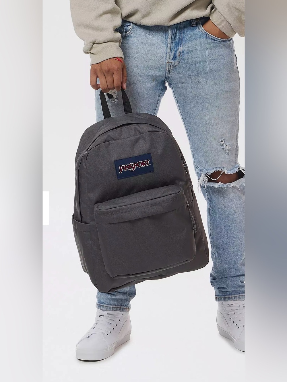 Jansport Dark Gray Everyday Backpack with Front Pocket